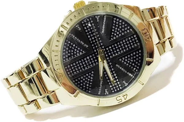 Zegarek męski Geneva bransoleta złoty vcf3