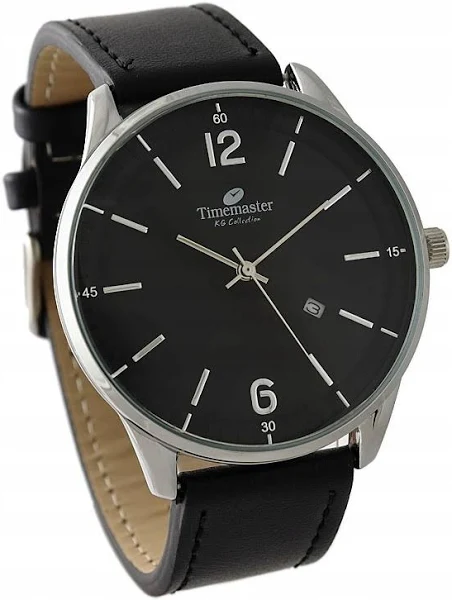 Timemaster zegarek produkt męski klasyczny na pasku skórzanym z datą 220/3