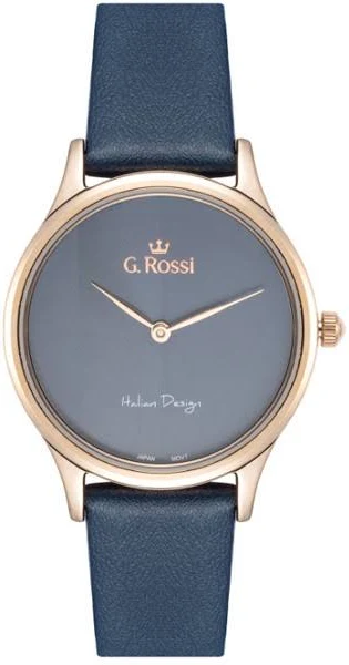 Złoty Zegarek DAMSKI na SKóRZANYM PASKU bez liczb modny dla niej