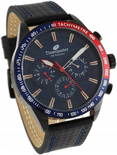 Zegarek męski na pasku skórzanym multifunkcja Timemaster Zqtim 192/59