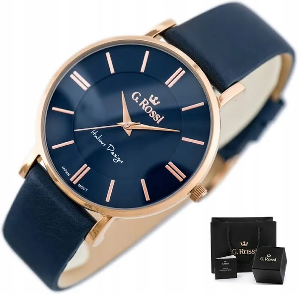 Zegarek Męski G. Rossi Carbon Slim +box +grawer