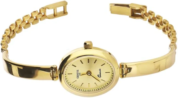 Zegarek złoty z owalną tarczą półsztywny MI G398338 próba 585