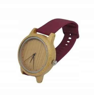 Drewniany zegarek BOBO BIRD Damski Bordowy