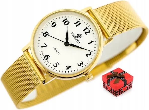 Zegarek Damski Perfect Doris +box +grawer klasyczny cyfry czytelny