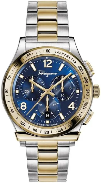 Zegarek Salvatore Ferragamo Ferragamo 1898 Metaliczny chronograf