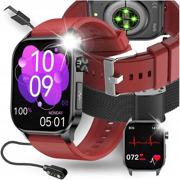 Smartwatch Dla Seniora Kardiowatch Glukoza Ekg Tętno Hrv Ciśnienie Rozmowy