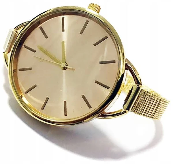 Zegarek damski mesh bransoleta złoty