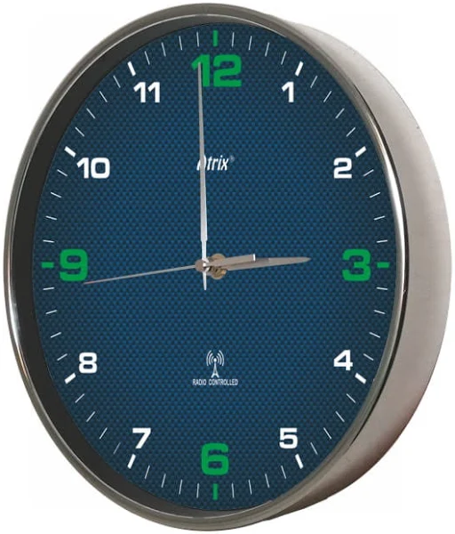 Zegar chromowany sterowany radiowo