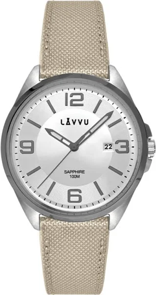 Lavvu Zegarek ze szkłem szafirowym HERNING Grey lwm0098