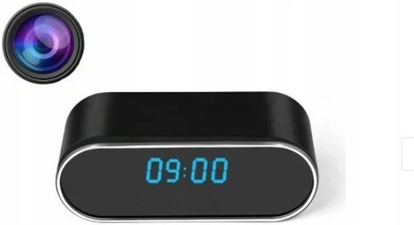 Budzik Ukryta Mini Kamera Szpiegowska Zegar Wifi