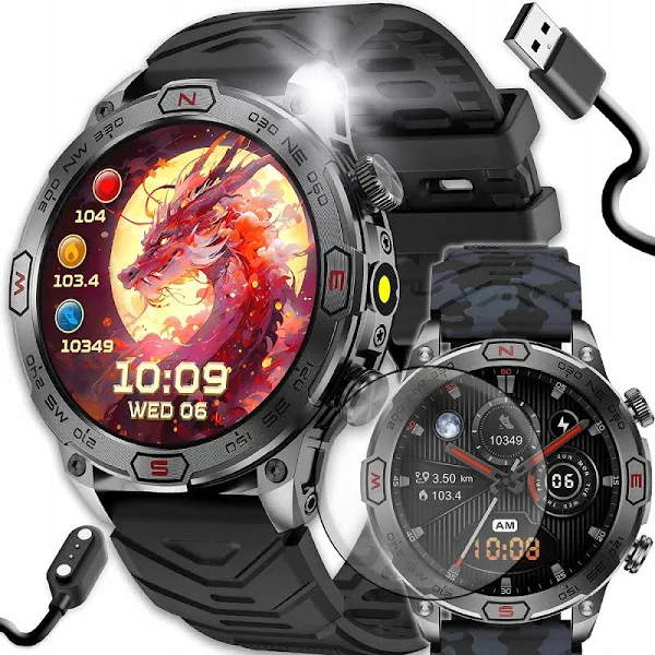 Angelo Watches Smartwatch Męski Wodoodporny Wysokościomierz Sport Rozmowy Puls Bp Menu Pl