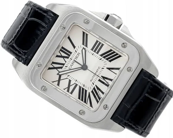 Cartier Santos 100 XL Steel White Dial Ref. W20073X8