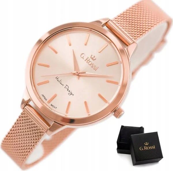 Zegarek Damski G. Rossi Selena cyfry mesh +pudełko +grawerf