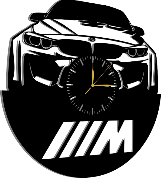 AŻUROWY ZEGAR ŚCIENNY BMW M