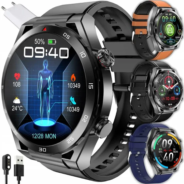 Smartwatch Zegarek Damski Pomiar Cukru Ekg Hrv Ciśnienie Menu Pl