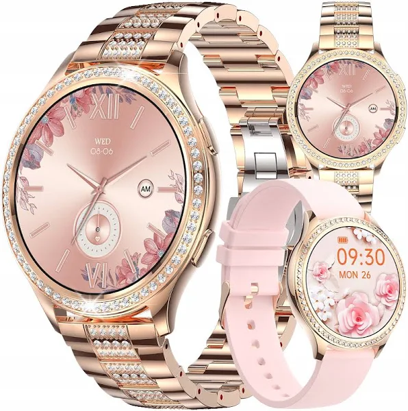 Smartwatch Damski Exclusive Ciśnienie Rozmowy Zegarek Dla Kobiety Menu Pl