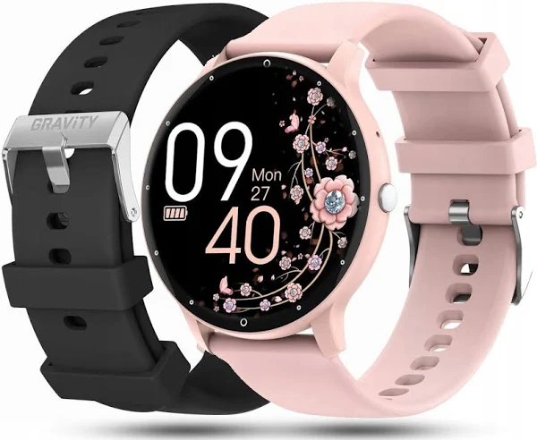 Zegarek damski Smartwatch z Rozmowami i Powiadomieniami Puls Kroki Stoper