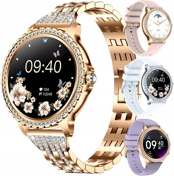 Smartwatch Zegarek Damski Cyrkonie Rozmowy Połączenia Ciśnienie Menu Pl