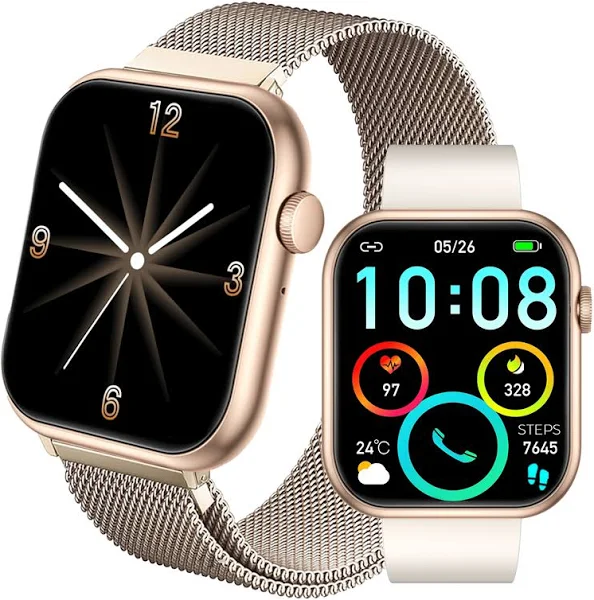 Smartwatch Zegarek Damski Menu Pl Rozmowy Sport Kroki Puls 3 Paski