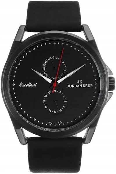 Męski Zegarek Na Pasku J.Kerr Datownik Tarcza