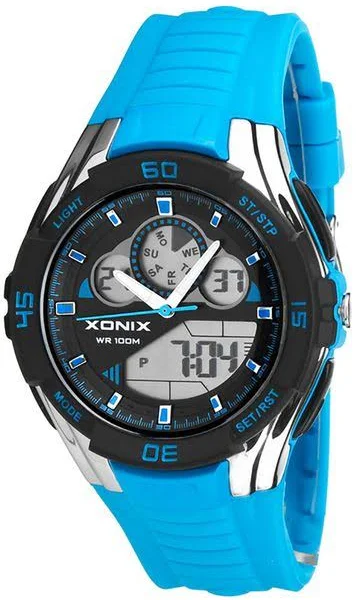 Zegarek Sportowy XONIX Multifunction LCD/Analog - Męski I Młodzieżowy - Wielofunkcyjny, Wodoszczelny 100M
