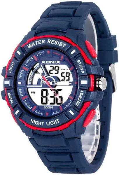Męski Zegarek Xonix WR100m Cyfrowy Anlogowy