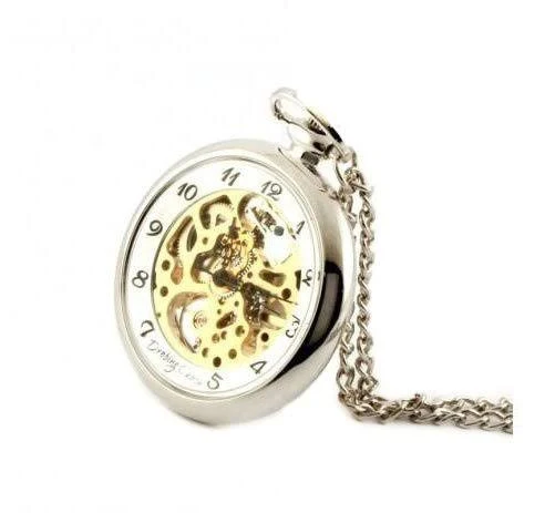 Zegarek na łańcuszku Srebrny smok, srebrny