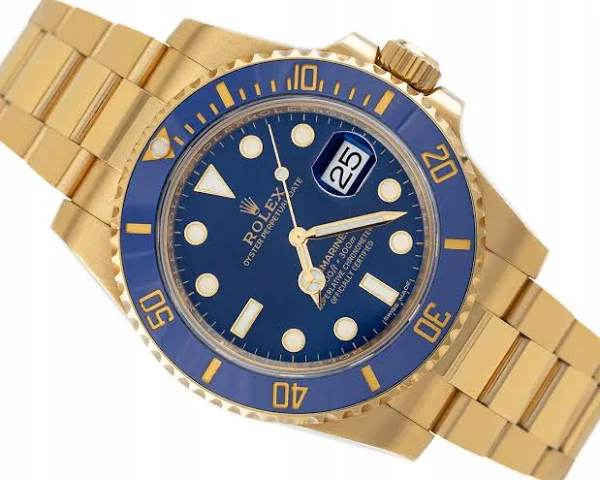 Rolex Submariner Date Yellow Gold 18K Blue Dial Ref. 116618LB Full Set