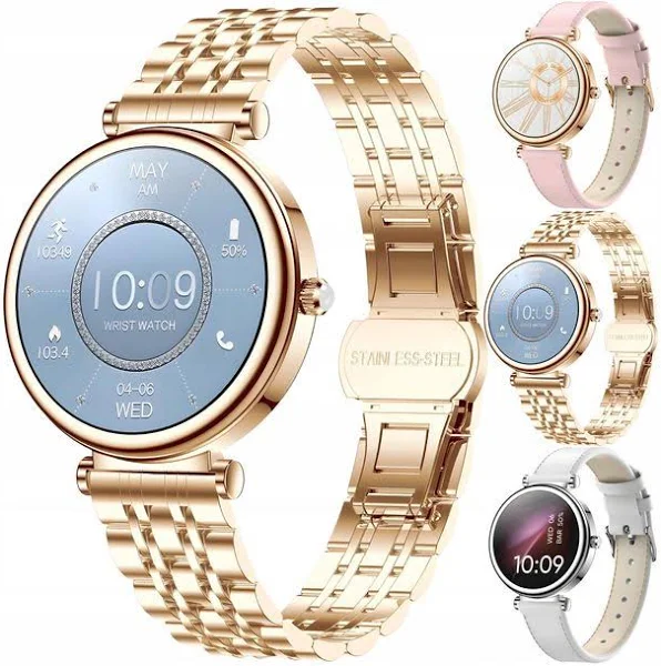 Angelo Watches Smartwatch Zegarek Damski Luxury CIŚNIENIENIOMIERZ Rozmowy Sport Menu Pl