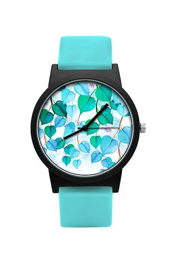 Zegarek z silikonowym paskiem Eukaliptus