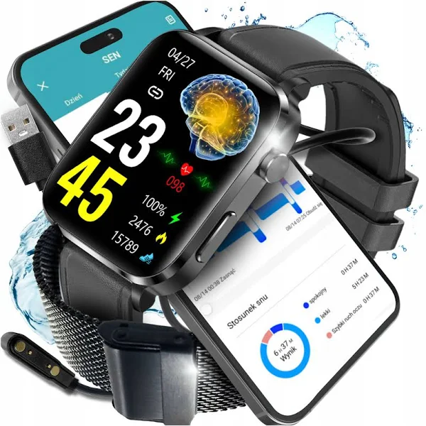 SmartWatch Światłoterapia Pomiar Cukru Glukoza Ciśnieniomierz Puls Pl Menu