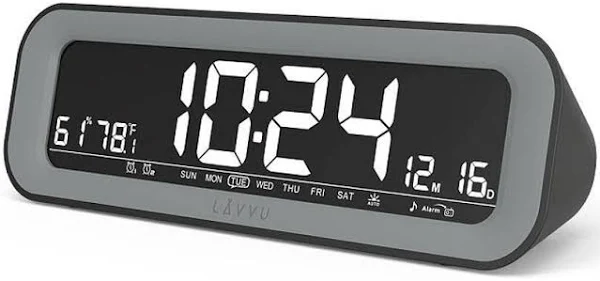 Lavvu Czarny cyfrowy Budzik smart z radiem