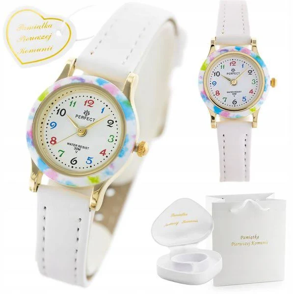 Piękny Zegarek Komunijny Dla Dziewczynki Kolorowy