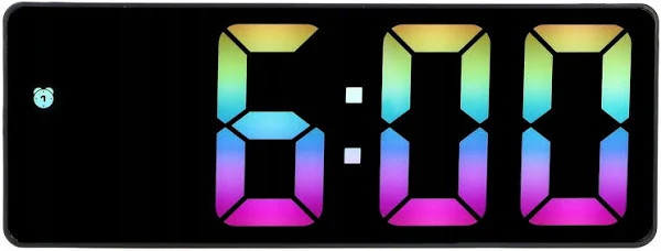 Budzik Na Szafke Nocną Zegarek Z alarm Elektroniczny zegar Rgb termometr