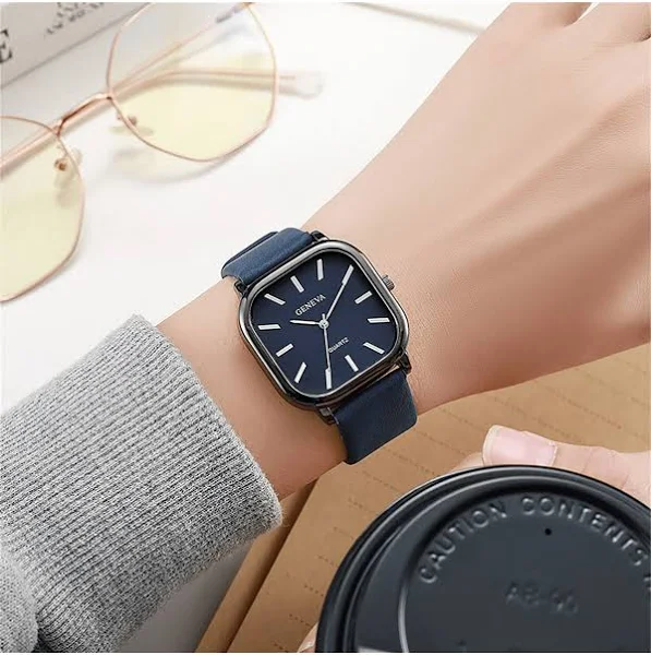 Nowość Męski Modny & Codzienny Super cienki Biznes Skóra Kwarc Zegarek na rękę