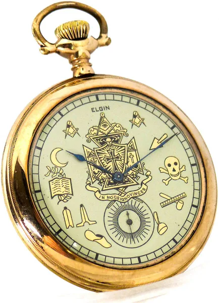 Elgin zegarek kieszonkowy masoński
