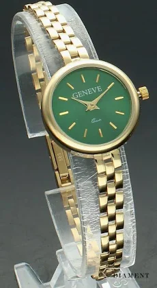 Złoty zegarek Geneve damski 585 biżuteryjna bransoletka Zg 200E