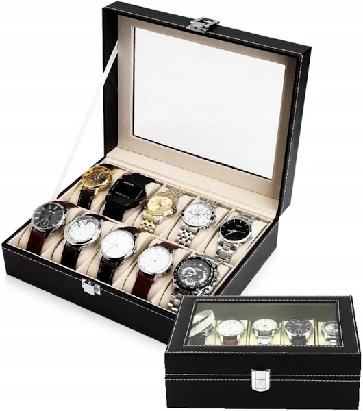 Pudełko Szkatułka Etui Na 10 Zegarków Ekoskóra