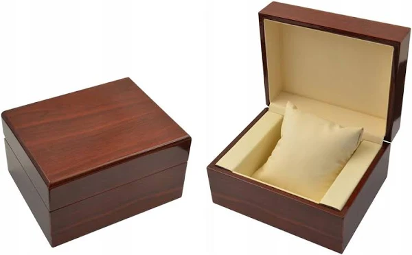 Ekskluzywne Piękne Etui Pudełko Na Zegarek Biżuterię Brązowe 1HOLZLACK