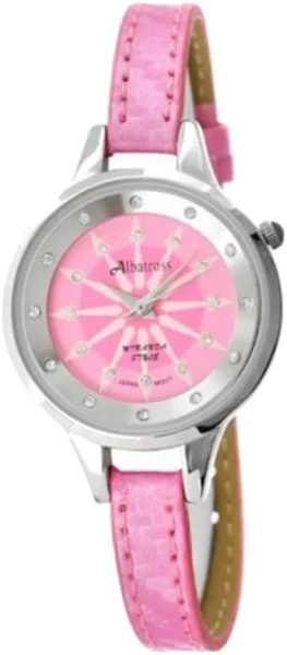 SAXO Srebrny damski zegarek z paskiem Albatross ABAB24-1