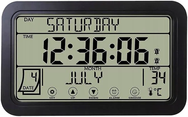 Zegar atomowy z wewnętrzną temperaturą zewnęt