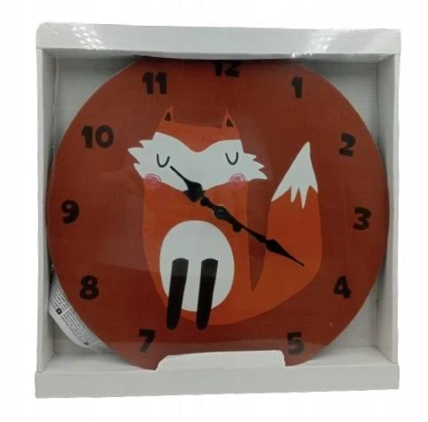 Zegar ścienny dziecięcy Do Pokoju Dziecięcego Lis