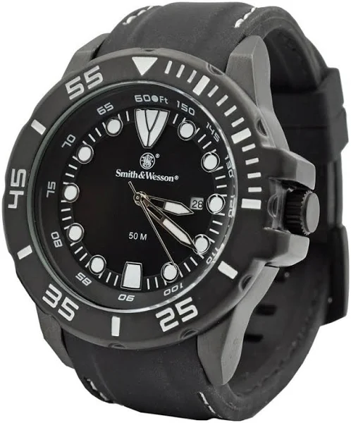 Zegarek Smith & Wesson SCOUT z gumowym paskiem BLACK & WHITE