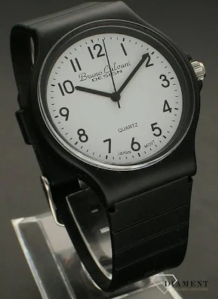Zegarek męski Bruno Calvani S76 Black biała tarcza