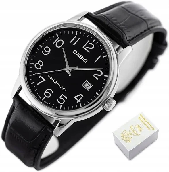 zegarek Casio dla chłopca Na Komunię datownik cyfry +box Grawer +torebka