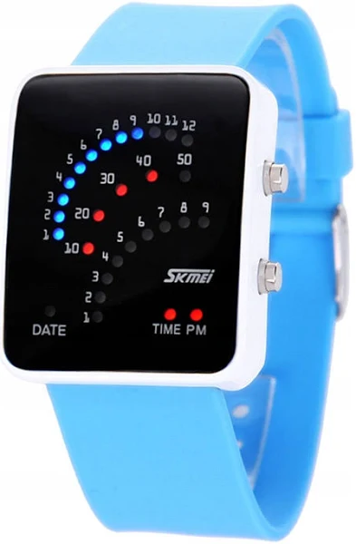 Zegarek damski Skmei binarny data Led