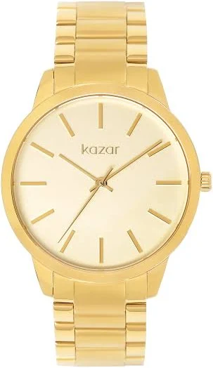 Złoty zegarek ze stali szlachetnej