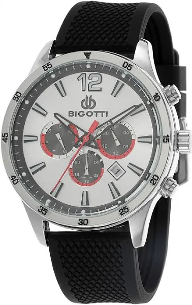 Bigotti Męskie Zegarek Srebrny
