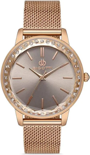 Bigotti Damskie Zegarek Różowe złoto