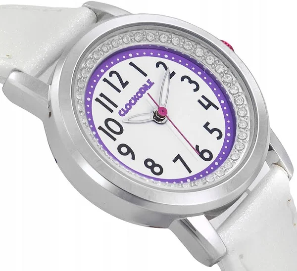 CLOCKODILE błyszczący zegarek dziewczęcy biały Sparkle cwg5121